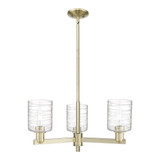 Cobbleskill 3 Light Stem Hung Chandelier 11X 26.75 Inch Wide by Innovations - 716-3CR-G11