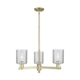 Cobbleskill 3 Light Stem Hung Chandelier 11X 26.75 Inch Wide by Innovations - 716-3CR-G11