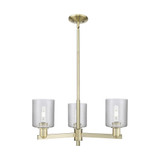 Cobbleskill 3 Light Stem Hung Chandelier 11X 26.75 Inch Wide by Innovations - 716-3CR-G11