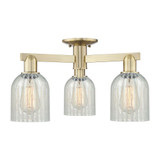 Caledonia 3 Light Mouchette Semi Flush Mount 11 X 23 Inch by Innovations - 716-3F-G2511