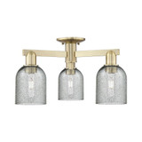 Caledonia 3 Light Charcoal Semi Flush Mount 11X 23 Inch Wide by Innovations - 716-3F-G257