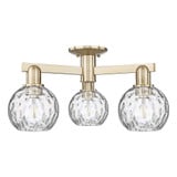 Athens Water Glass 3 Light Semi Flush Mount 23.5 Inch Wide by Innovations - 716-3F-G1215-6