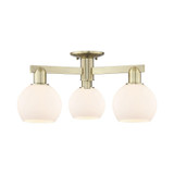 Athens 3 Light Semi Flush Mount 9.75 Inch X 23.38 Inch by Innovations - 716-3F-G12-6