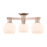 Athens 3 Light Semi Flush Mount 9.75 Inch X 23.38 Inch by Innovations - 716-3F-G12-6