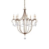 Crystal Lights 8 Light Large Chandelier by Currey Company - 989-8LC