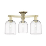 Bella 3 Light Semi Flush Mount 11.38 Inch and 23 Inch Wide by Innovations - 716-3F-G558-6