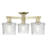 Niagara 3 Light Semi Flush Mount 10.38 Inch and 24 Inch Wide by Innovations - 716-3F-G402
