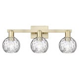 Athens Water Glass 3 Light Bath Vanity 9.75 Inch X 25 Inch by Innovations - 716-3W-G1215-6