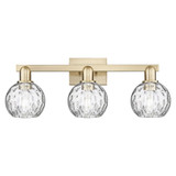 Athens Water Glass 3 Light Bath Vanity 9.75 Inch X 25 Inch by Innovations - 716-3W-G1215-6