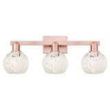 White Mouchette 3 Light Bath Vanity 9.75 Inch X 25 Inch by Innovations - 716-3W-G1216-6