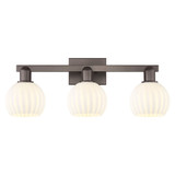 White Venetian 3 Light Bath Vanity 9.75 Inch X 25 Inch by Innovations - 716-3W-G1217-6