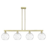 Athens Water Glass 4 Light Stem Hung Island 50.75 Inch Wide by Innovations - 716-4I-G1215-8