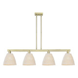 Bristol Natural 4 Light Stem Hung Island 12X 51.75 Inch Wide by Innovations - 716-4I-NBD-9