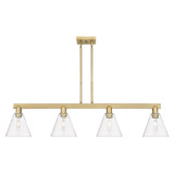 Berkshire Glass 4 Light Stem Hung Island 50.75 Inch Wide by Innovations - 716-4I-GBC-8