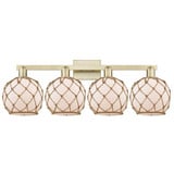 Farmhouse Rope 4 Light Bath Vanity 12 Inch and 35 Inch Wide by Innovations - 716-4W-G12-8R