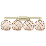 Farmhouse Rope 4 Light Bath Vanity 12 Inch and 35 Inch Wide by Innovations - 716-4W-G12-8R