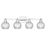 Athens Water Glass 4 Light Bath Vanity 9.75 Inch X 33 Inch by Innovations - 716-4W-G1215-6
