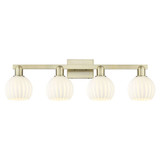 White Venetian 4 Light Bath Vanity 9.75 Inch X 33 Inch by Innovations - 716-4W-G1217-6