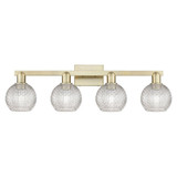 Athens 4 Light Basketweave Bath Vanity 9.88X 32.88 Inch Wide by Innovations - 716-4W-G122C-6