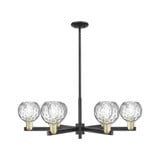 Athens Water Glass 6 Light Stem Hung Chandelier 35.75 Inch by Innovations - 716-6CR-G1215-6