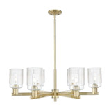Hadley 6 Light Stem Hung Chandelier 11 Inch and 34 Inch Wide by Innovations - 716-6CR-G342