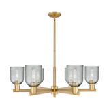 Caledonia 6 Light Charcoal Stem Hung Chandelier 35 Inch Wide by Innovations - 716-6CR-G257