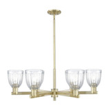 Brookfield 6 Light Stem Hung Chandelier 11.38 X 35.5 Inch by Innovations - 716-6CR-G442