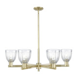 Brookfield 6 Light Stem Hung Chandelier 11.38 X 35.5 Inch by Innovations - 716-6CR-G442