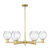 Waverly 6 Light Stem Hung Chandelier 10.5 Inch X 35.75 Inch by Innovations - 716-6CR-G362
