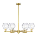 Waverly 6 Light Stem Hung Chandelier 10.5 Inch X 35.75 Inch by Innovations - 716-6CR-G362
