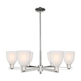 Brookfield 6 Light Stem Hung Chandelier 11 Inch X 36 Inch by Innovations - 716-6CR-G441