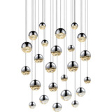 Grapes 24 LED Assorted Pendant 3.75 Inch Tall and 27 Inch Wide by Sonneman - 2918-AST