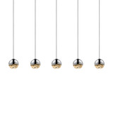 Grapes 5 LED Small Pendant 2.5 Inch Tall and 36.5 Inch Wide by Sonneman - 2921-SML