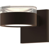 REALS 2 LED Clear Cylinder and Plate Lens Wall Sconce 5 Inch by Sonneman - 7302FHPL