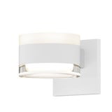 REALS 2 LED White Cylinder and Clear Cylinder Lens Wall Sconce by Sonneman - 7302FWFH