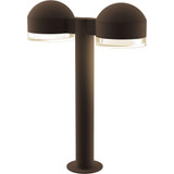 REALS 2 LED Dome Cap and Clear Cylinder Double Bollard 17.75 by Sonneman - 7306DCFH