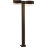 REALS 2 LED Plate Cap and White Cylinder Double Bollard 28 Inch by Sonneman - 7308PCFW