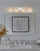 Alabaster Rocks Era 4 Light Rectangular Vanity Light by Justice Design - ALR-8444-55