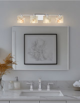 Alabaster Rocks Era 4 Light Rectangular Vanity Light by Justice Design - ALR-8444-55