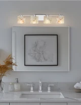 Alabaster Rocks Era 4 Light Rectangular Vanity Light by Justice Design - ALR-8444-55