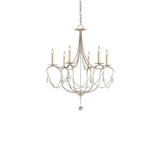 Crystal Lights 6 Light Large Chandelier by Currey Company - 989-6SC