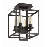 Cubic 4 Light 10.5 Inch Wide Semi Flush Mount by Craftmade - 41554