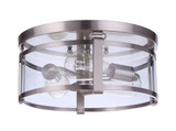 Elliot 3 Light Flush Mount 6.13 Inch Tall and 13 Inch Wide by Craftmade - 55383