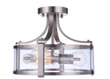 Elliot 3 Light Semi Flush Mount 10.5 Inch Tall X 13 Inch Wide by Craftmade - 55353