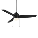 Silver Dene 3 Blade Ceiling Fan with Light Kit 52 Inches Wide by BSH - 156-BEL-1105537
