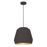 Bronx 1 Light Pendant 12 Inch Tall and 14 Inch Wide by AFX - BRXP14MB