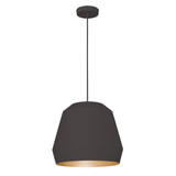Bronx 1 Light Pendant 12 Inch Tall and 14 Inch Wide by AFX - BRXP14MB