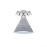 Edge 1 Light 7 Inch Wide Matrix Glass Semi Flush Mount by Toltec - 1160-7-7.5