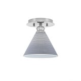 Edge 1 Light 7 Inch Wide Matrix Glass Semi Flush Mount by Toltec - 1160-7-7.5