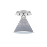 Edge 1 Light 7 Inch Wide Matrix Glass Semi Flush Mount by Toltec - 1160-7-7.5